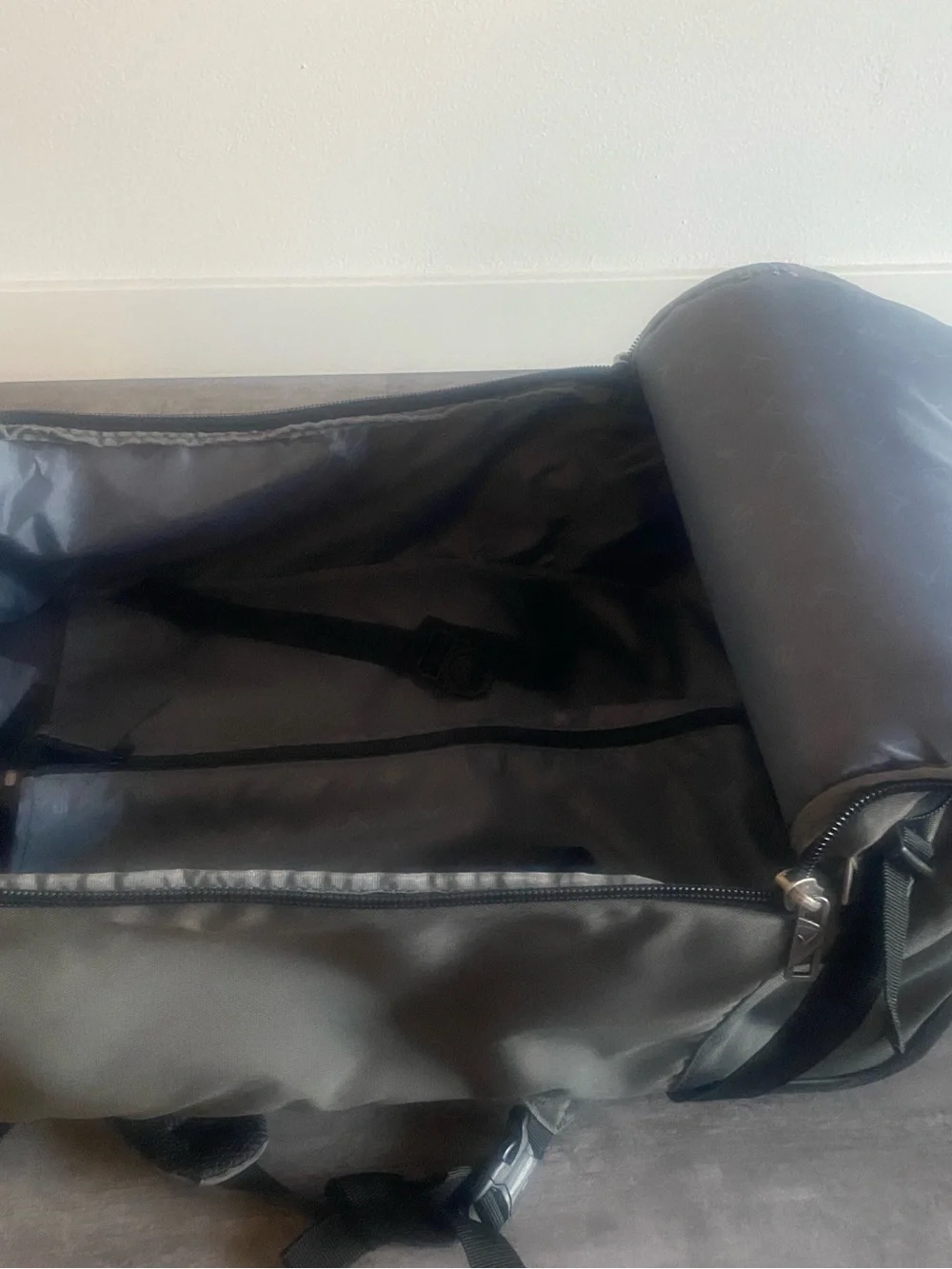 Dark Gray Rolling Travel Backpack with Wheels